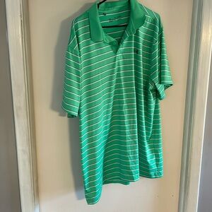 Under armor mens green/blue golf shirt xxl